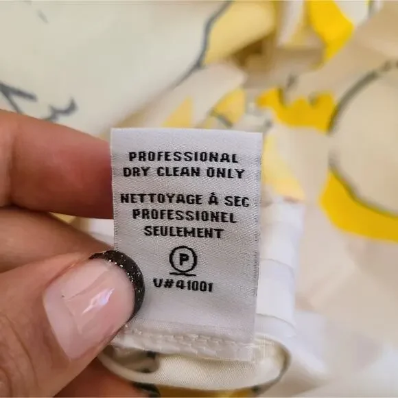 Diane Von Furstenberg Samantha Eden Garden Butter Yellow Floral Dress